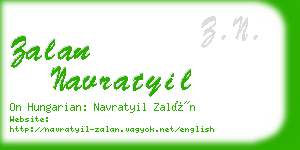 zalan navratyil business card